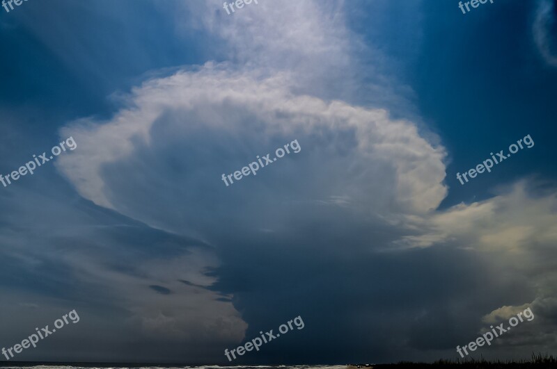 Cumulus Thunderstorm Storm Cloudscape Sky