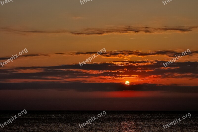 Ocean Cloudscape Sunset Sky Nature