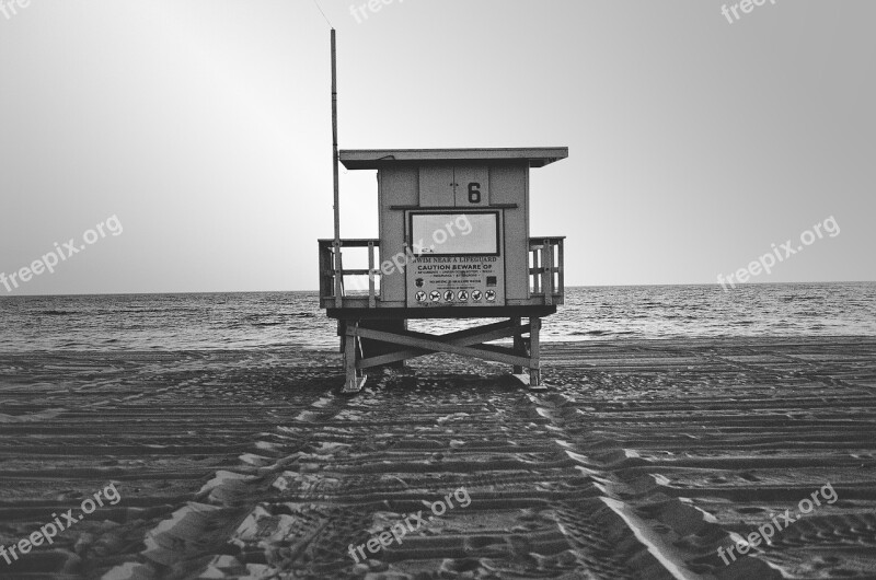 Lifeguard Tower Beach Sand Coast