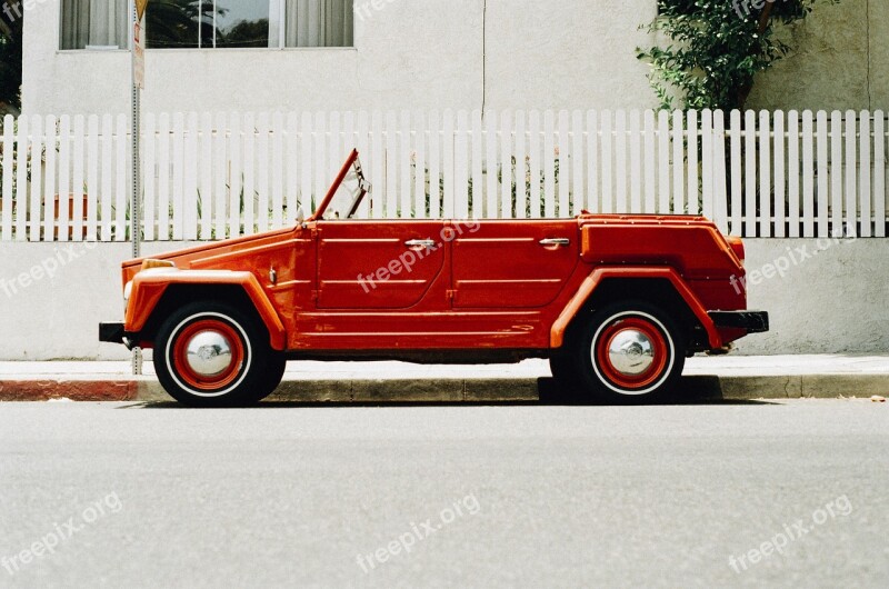 Car Vintage Red Oldtimer Vehicle