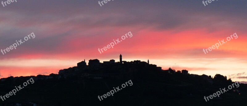 Langhe Barolo Bussia Sunset Free Photos