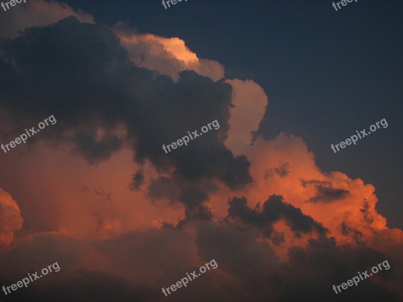 Cloud Thunderstorm Gloomy Storm Cumulus Clouds