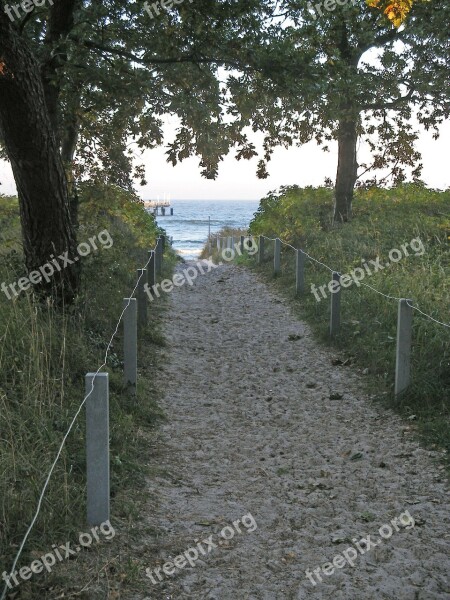 Strandweg Sand Sea Away Coast