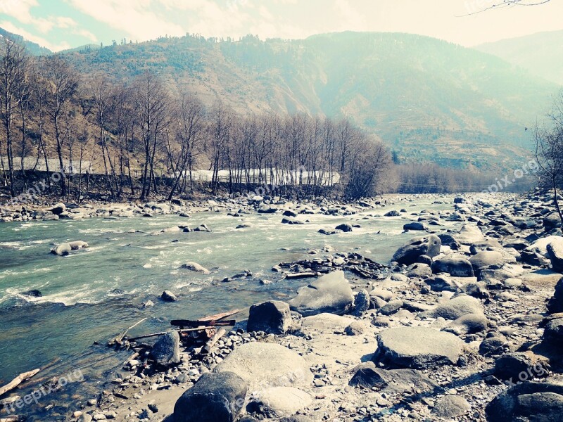 River Hills Landscape Water Sky