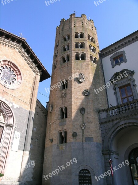 Italy Umbria Orvieto Torre Monument