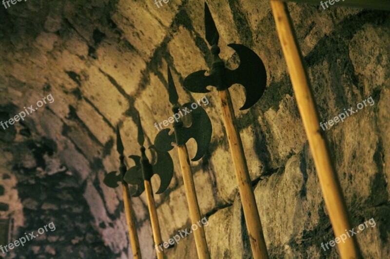 Weapons Hall Hall Bard Middle Ages Castle Burg Katzenstein