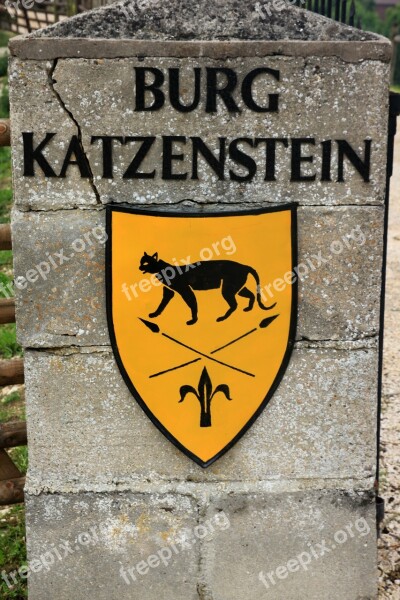 Coat Of Arms Shield Castle Middle Ages Katzenstein