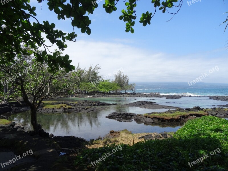 Hawaii Sea Ocean Big Iceland Lava Beach