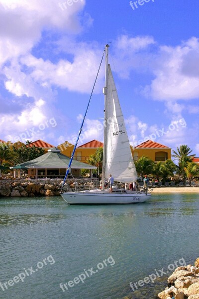 Sailing Boat Sea Water Sailboat Sky