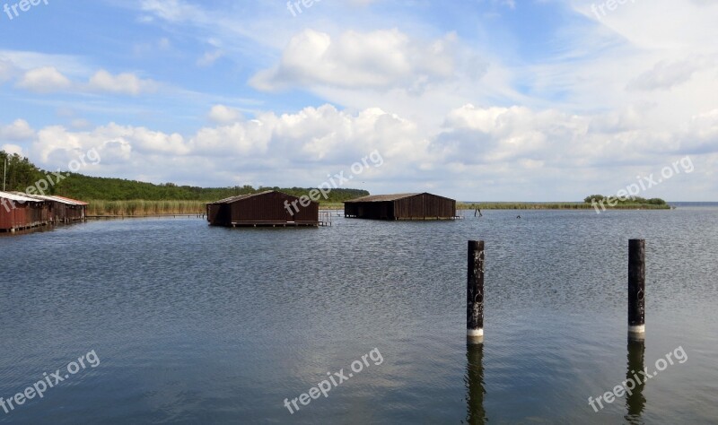 Lake Boat House Landscape Silent Idyllic