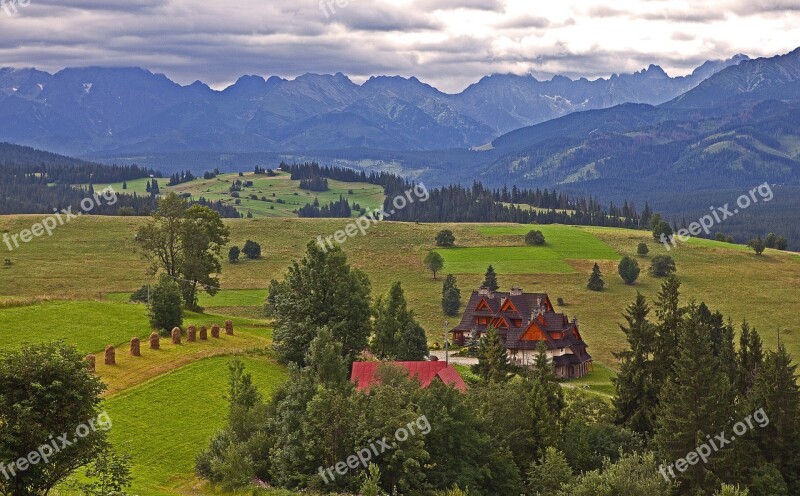 Podhale The Tatra Mountains Cloudy Day Polish Free Photos