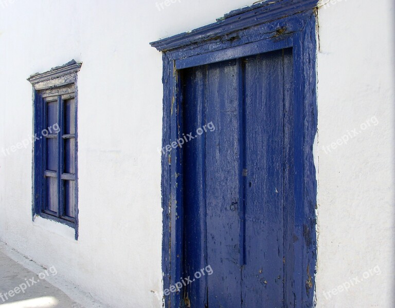 Greece Blue Greek Shutters Free Photos