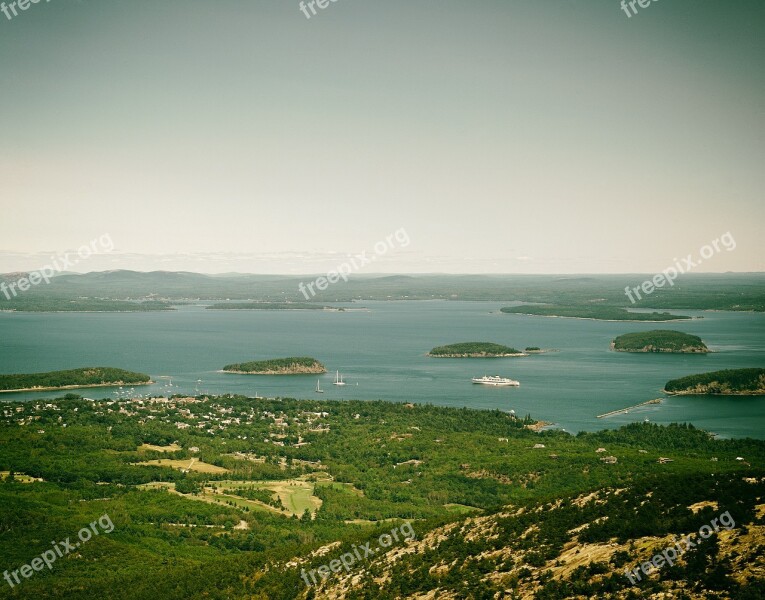 Acadia National Park Maine Aerial View Landscape Scenic