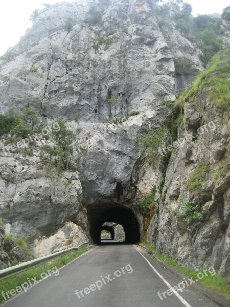 Mountain Tunnels Road Asturias Tunnel