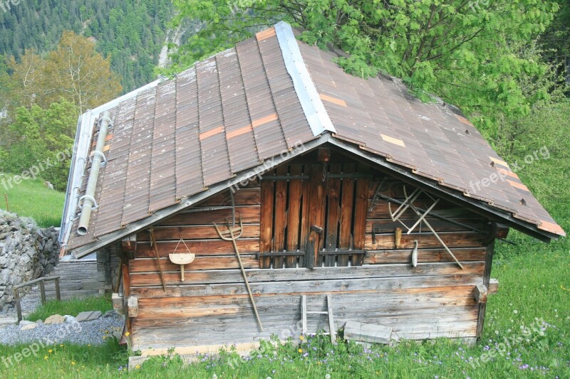 Chalet Swiss Wood Alps Switzerland