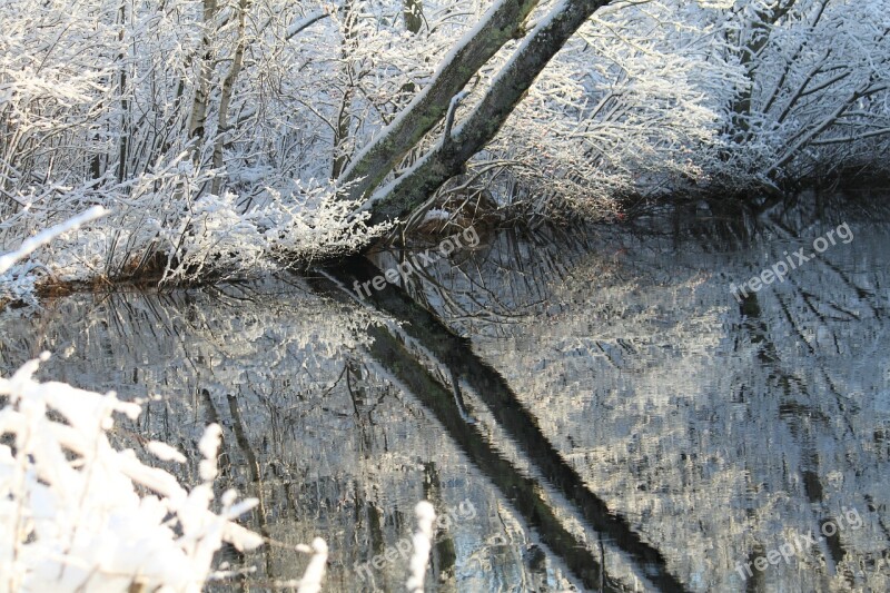 Winter Snow Reflection Ice Season