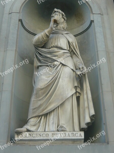 Florence Italy Italian Statue Petrarca