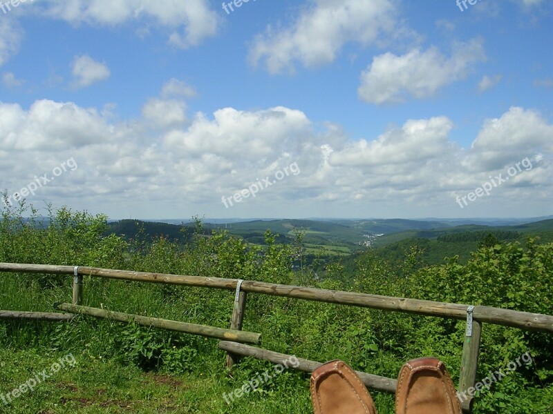 Siegerland Landscape North Rhine Westphalia Forest Sky