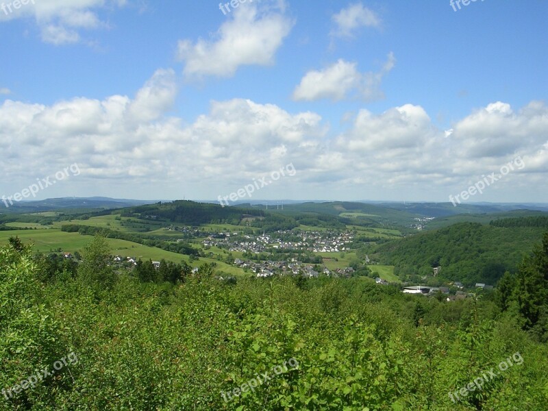 Siegerland Landscape North Rhine Westphalia Forest Sky