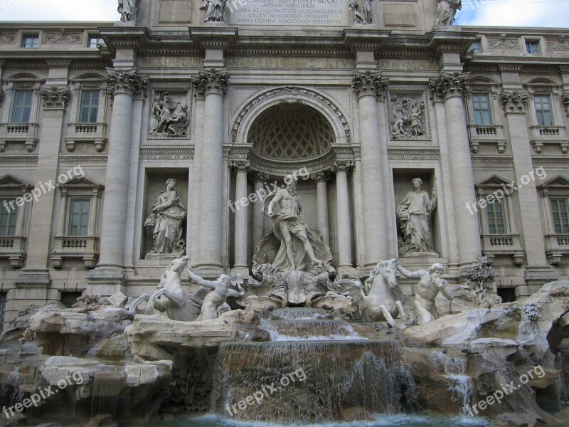 Roman Fountain Trevi Free Photos