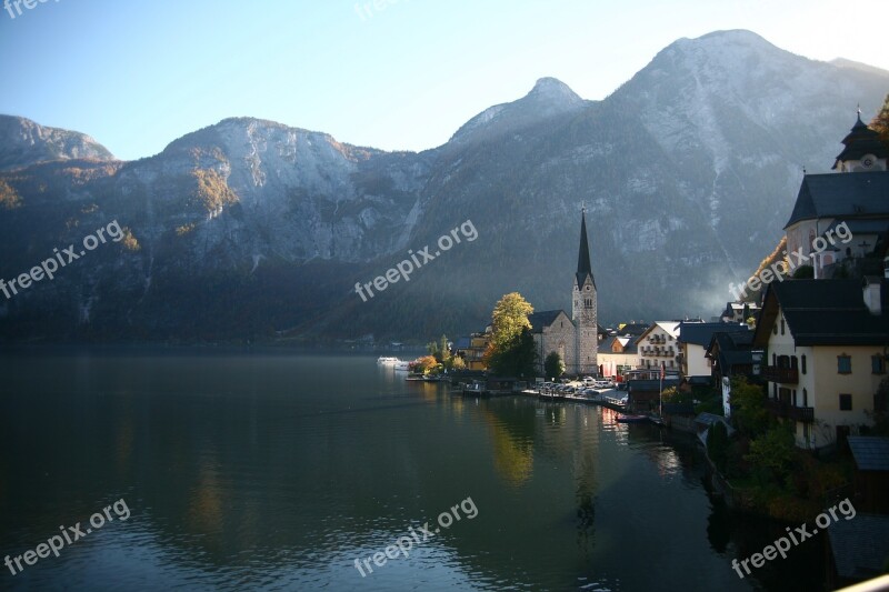 Hallstatt Lake Church Free Photos