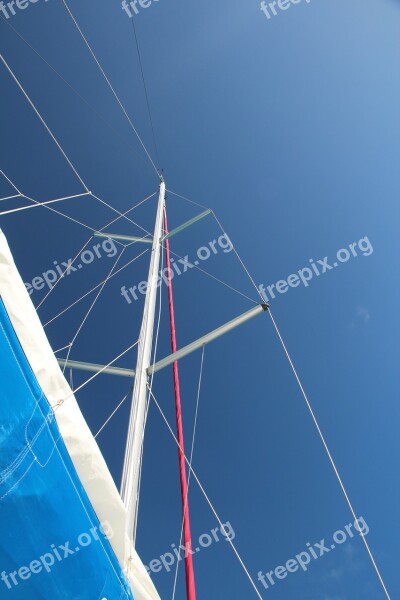 Sail Rigging Mast Boat Blue