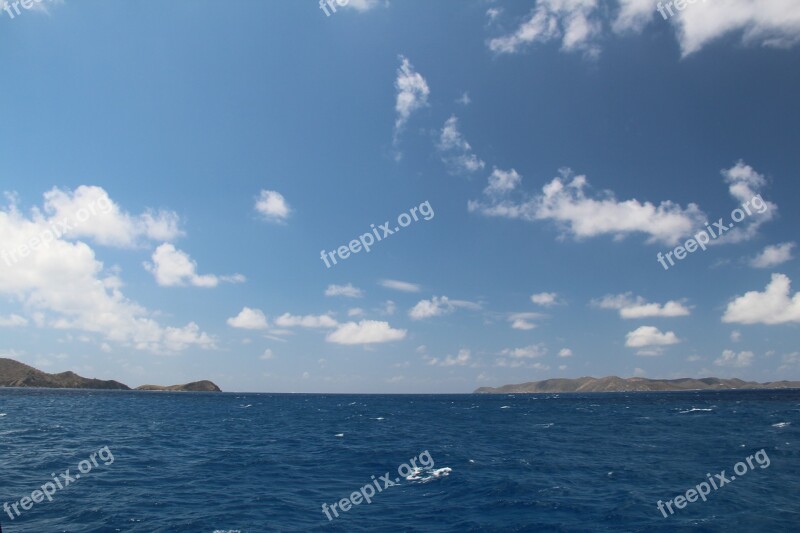 Sky Clouds Blue Water Sea