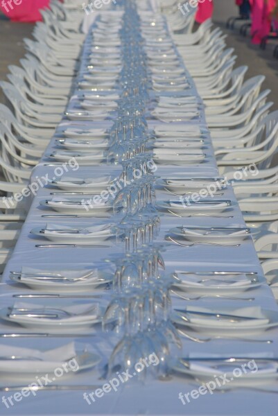 Table Dishes Vessels Celebration Banquet