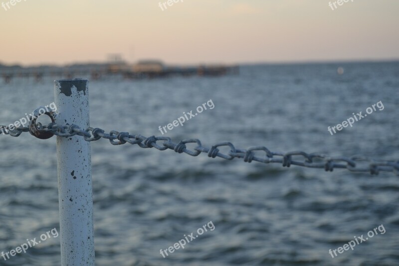 Chain Barrier Sea Baltic Sea Nature