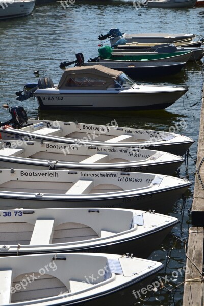 Boats Motor Port Speedboat Blue