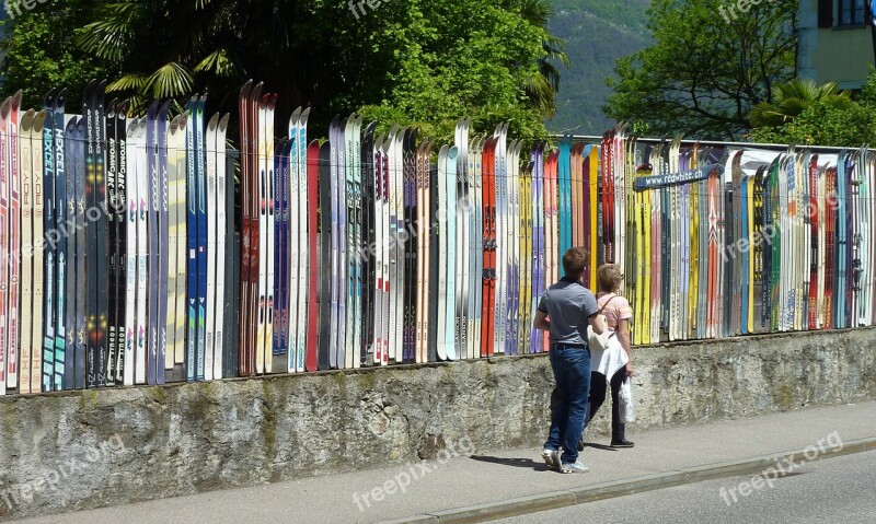 Ski Fence Pedestrian Magadino Switzerland