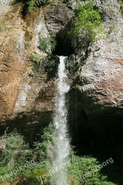 Cascade Hiking Nature Mountain Landscape