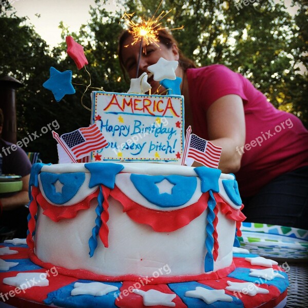 Independence Day 4th Of July Cake America Summer