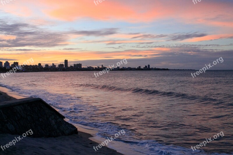 Twilight Sunset Mar Sky Beach