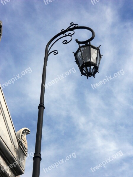 Lantern Street Lamp Iron Sky Light