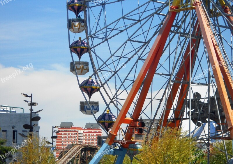 Amusement Park Wheel Fun Children Family