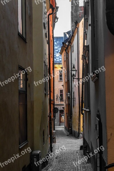 Stockholm The Old Town Sweden Alley Free Photos