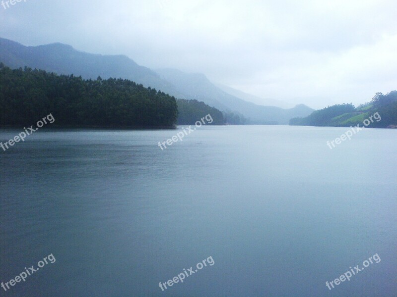 Lake Misty Foggy Nature India