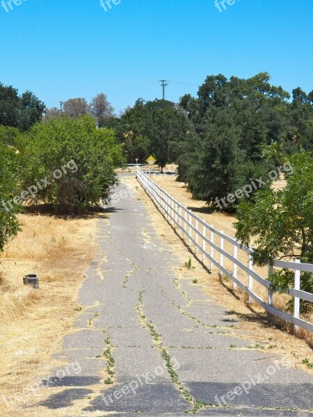 Country Road Old Road Fence Countryside Nature