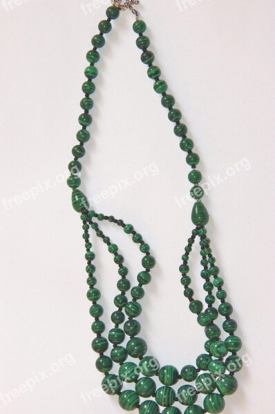 Malachite Necklace Gems Jewelry Green