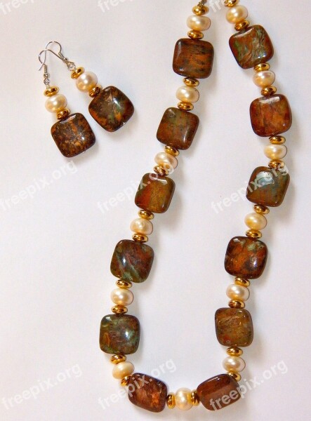 Jasper Stone Necklace Earring Jewelry Jasper