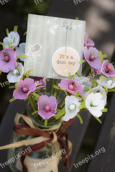 Greeting Card Flowers Deco Paper Decoration