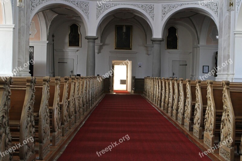 Church Benches Chapel Input Entrance Portal