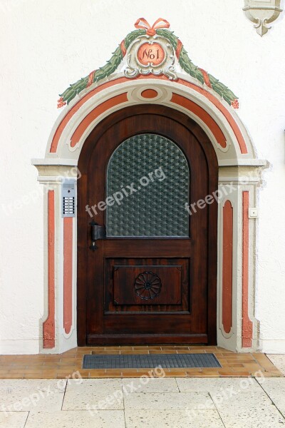 Mural Ornament Facade Input Front Door