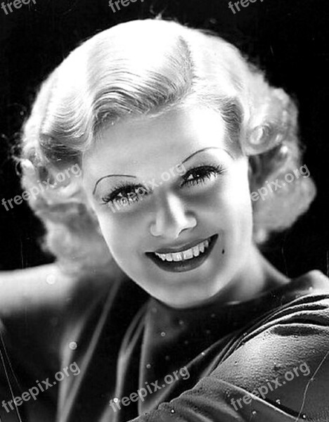 Jean Harlow Actress Film 30's Vintage