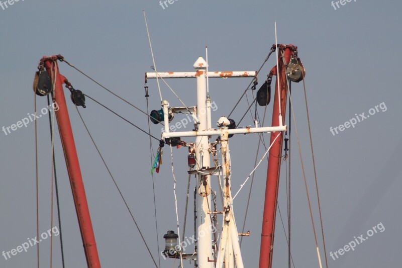 Ship Rigging Masts Wind Fixing