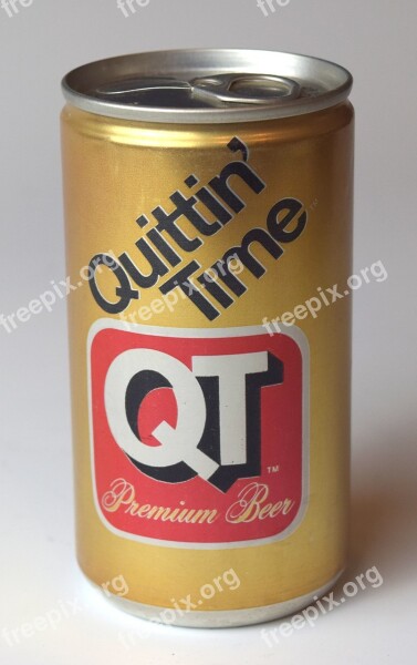 Beer Quit Quitting Can Vintage