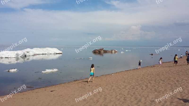 Ice Summer Lake Superior Minnesota