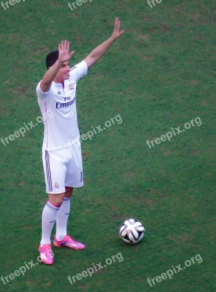 James Rodriguez Footballer Real Madrid Balloon Football