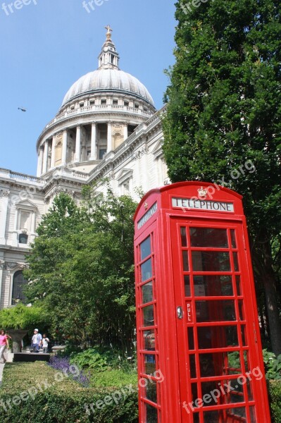 London Telephone Booth Red Cathedral England